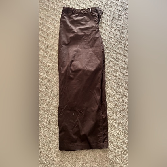 Merona Brown Santeen Wide-Leg Pants - Picture 1 of 1